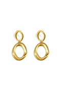 Boucles d'oreilles imposantes avec anneaux organiques