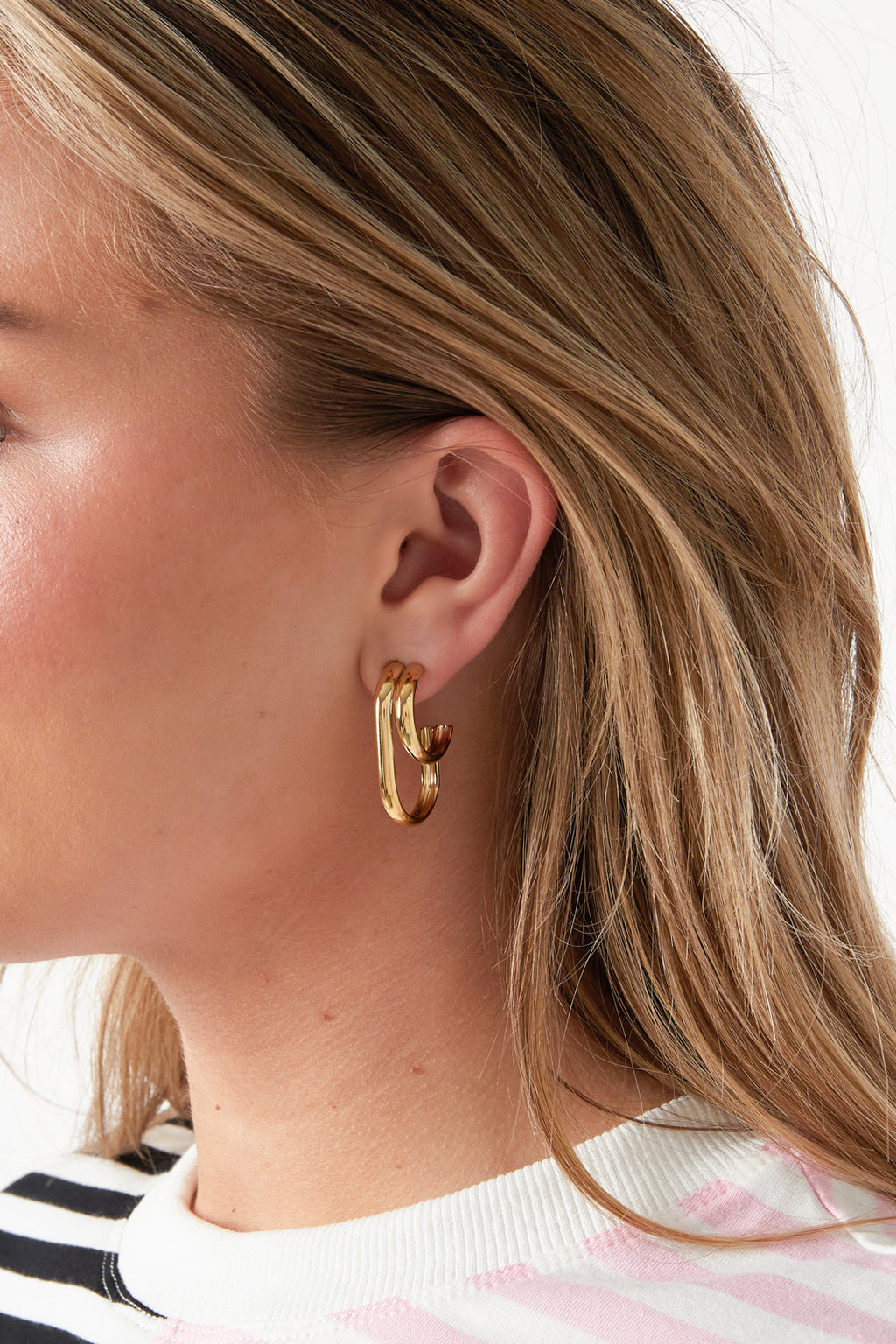 Boucles d'oreilles créoles en acier inoxydable