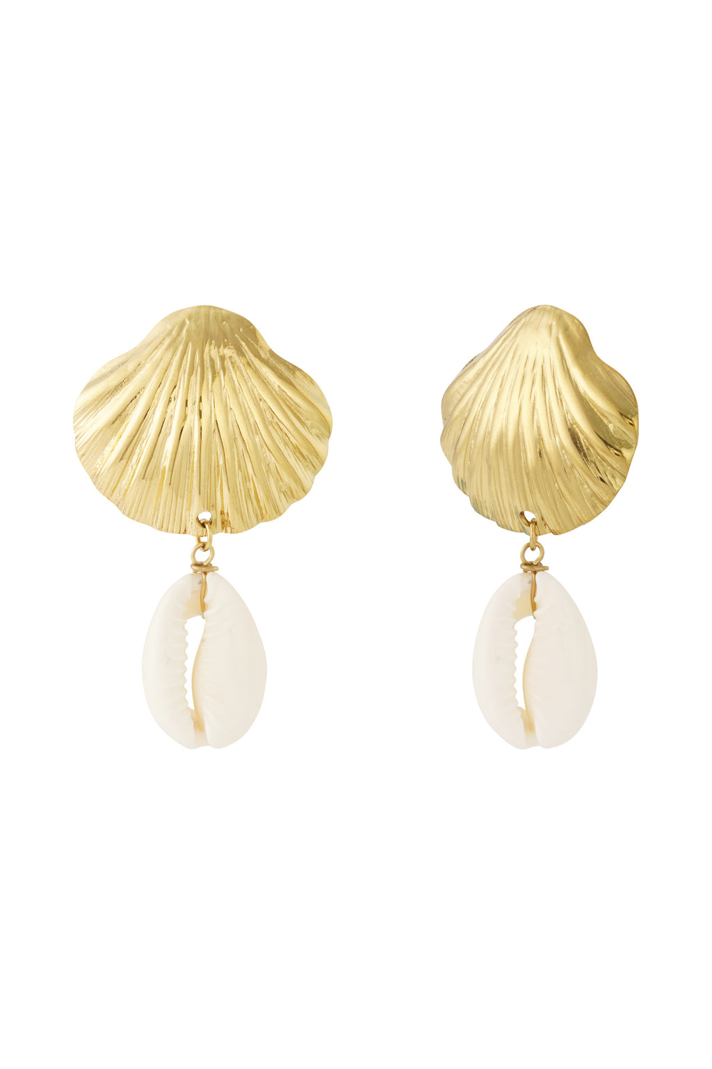 Boucle d'oreille coquillage et coquillage