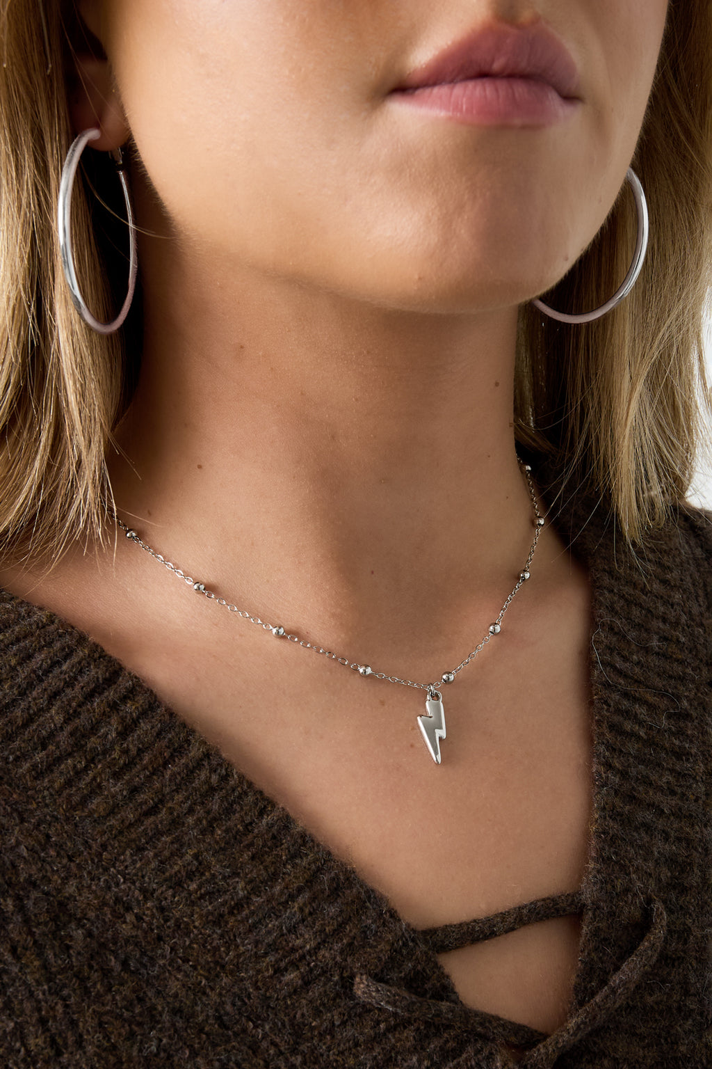 Colliers pendentifs en acier inoxydable, forme irrégulière, collection simple et décontractée pour femmes