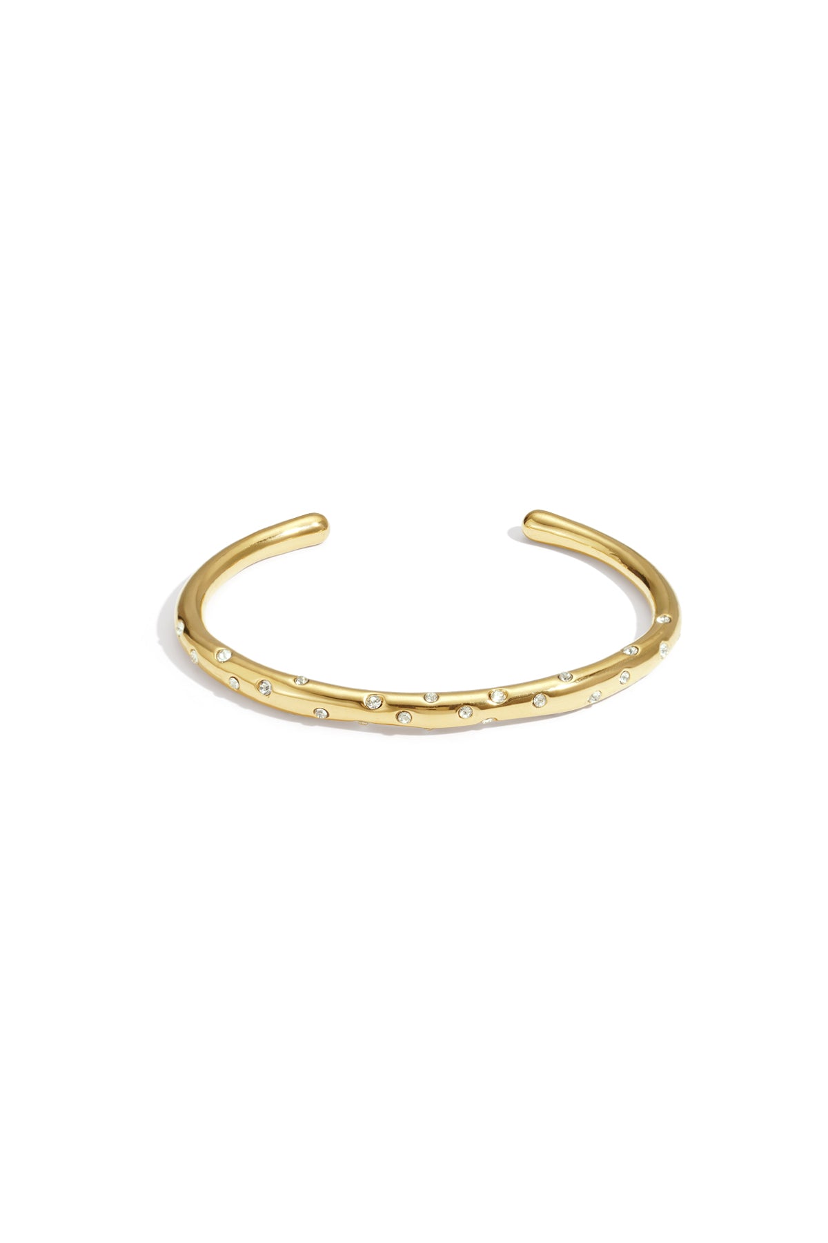 Bracelet Manchette Strass Acier Inoxydable - Forme Irrégulière & Élégance Glamour Femme - Bijoumani