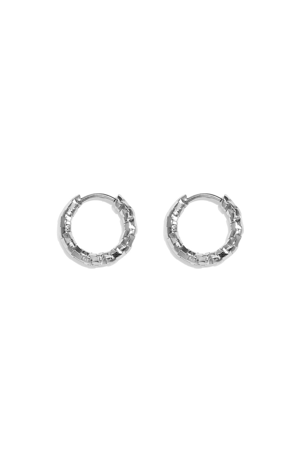 Boucles d'oreilles rondes en acier inoxydable, collection Simple Simple, bijoux pour femmes