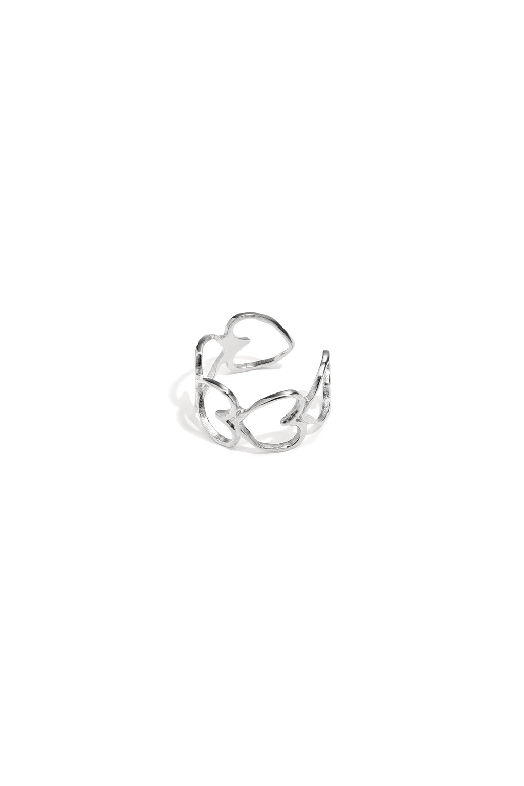 Bague élégante ornée de cœurs