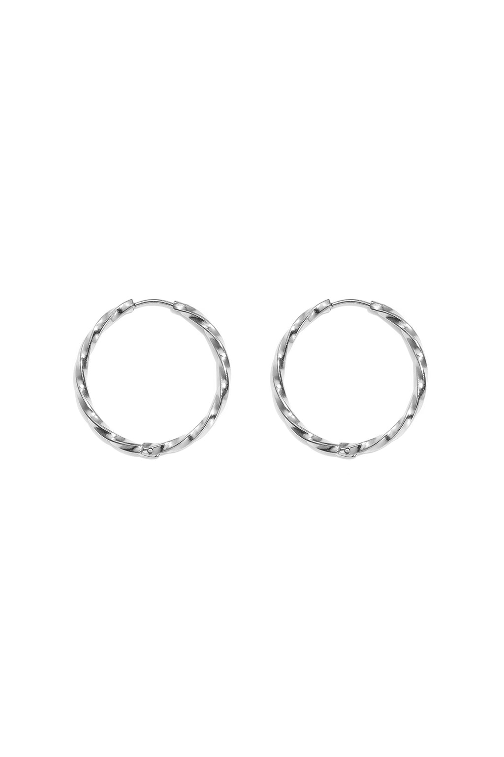 Boucles d'oreilles rondes en acier inoxydable, collection Daily Simple, bijoux pour femmes