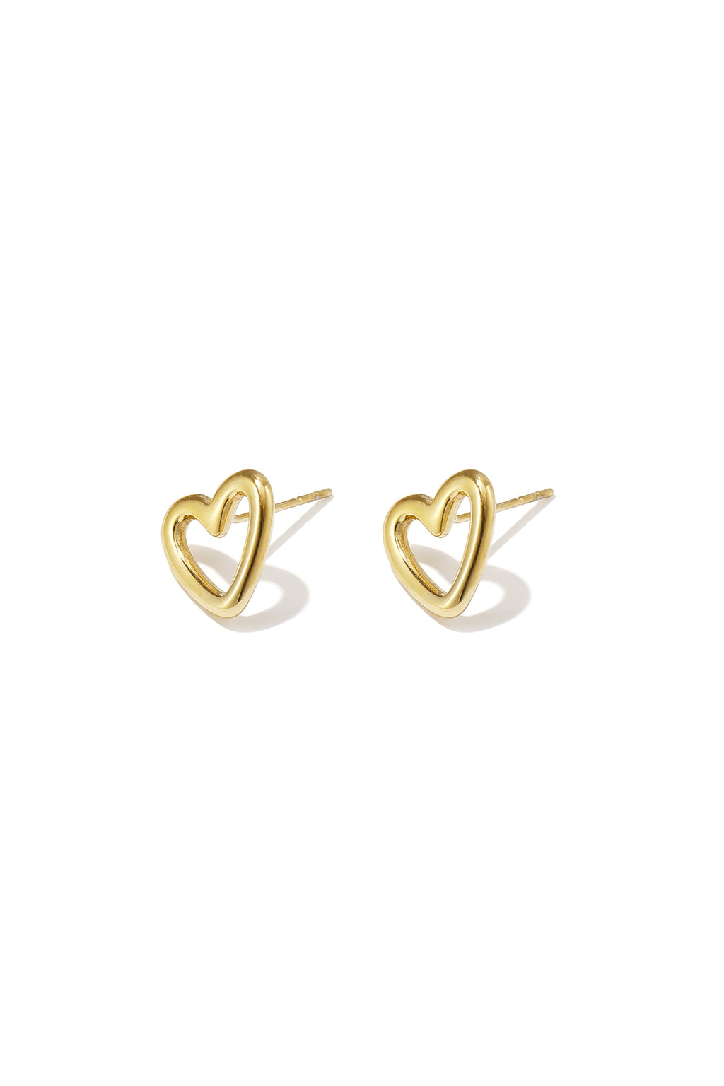 Boucles d'oreilles puces en acier inoxydable en forme de cœur, collection Daily Simple