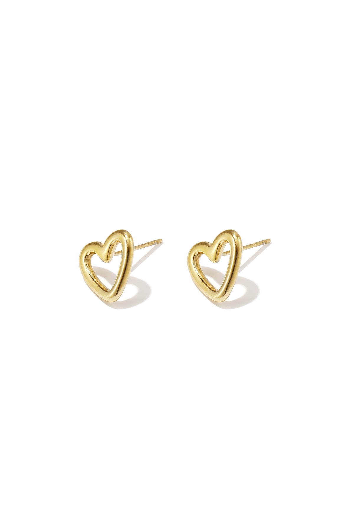 Boucles d'oreilles puces en acier inoxydable en forme de cœur, collection Daily Simple