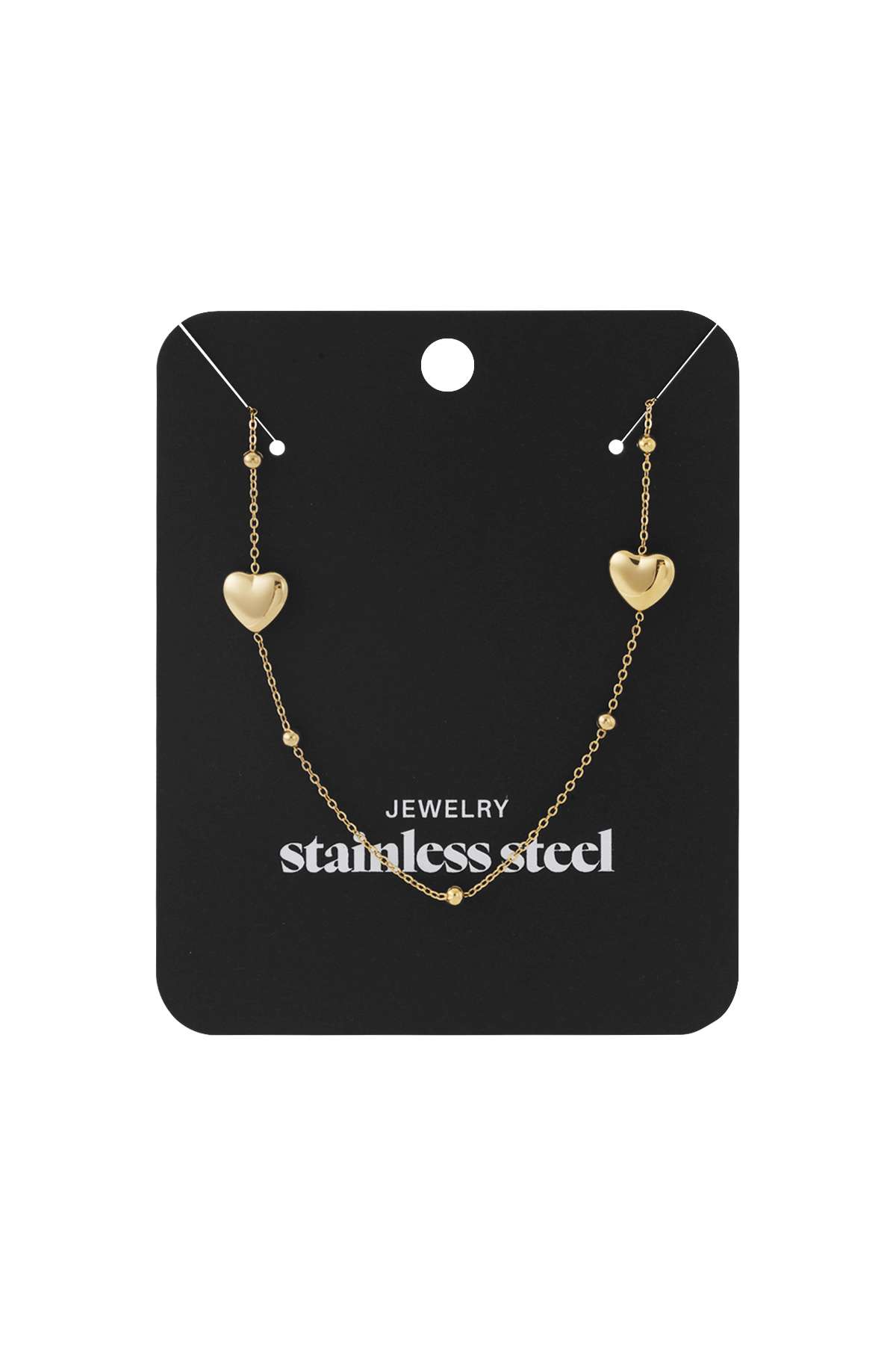 Collier long en forme de cœur