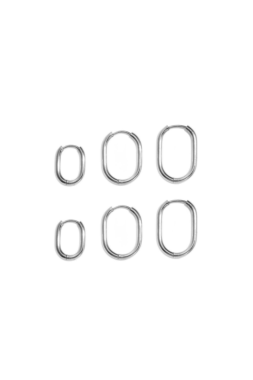 Boucles d'oreilles en acier inoxydable, forme géométrique