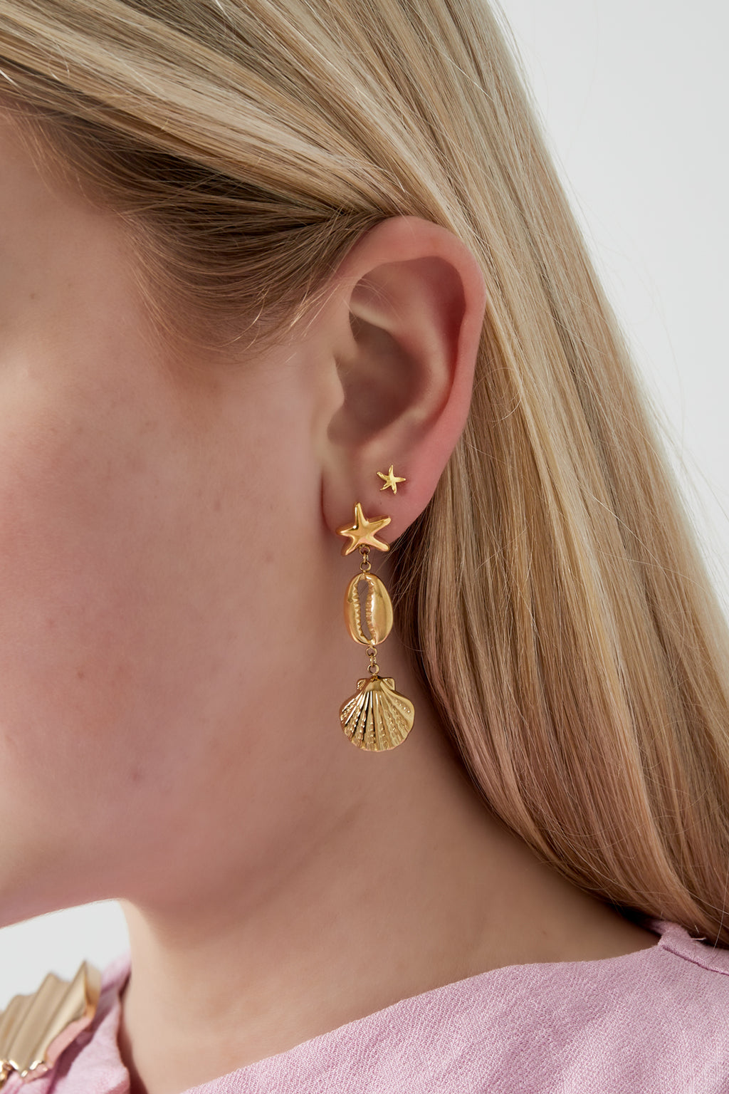 Boucle d'oreille ambiance marine