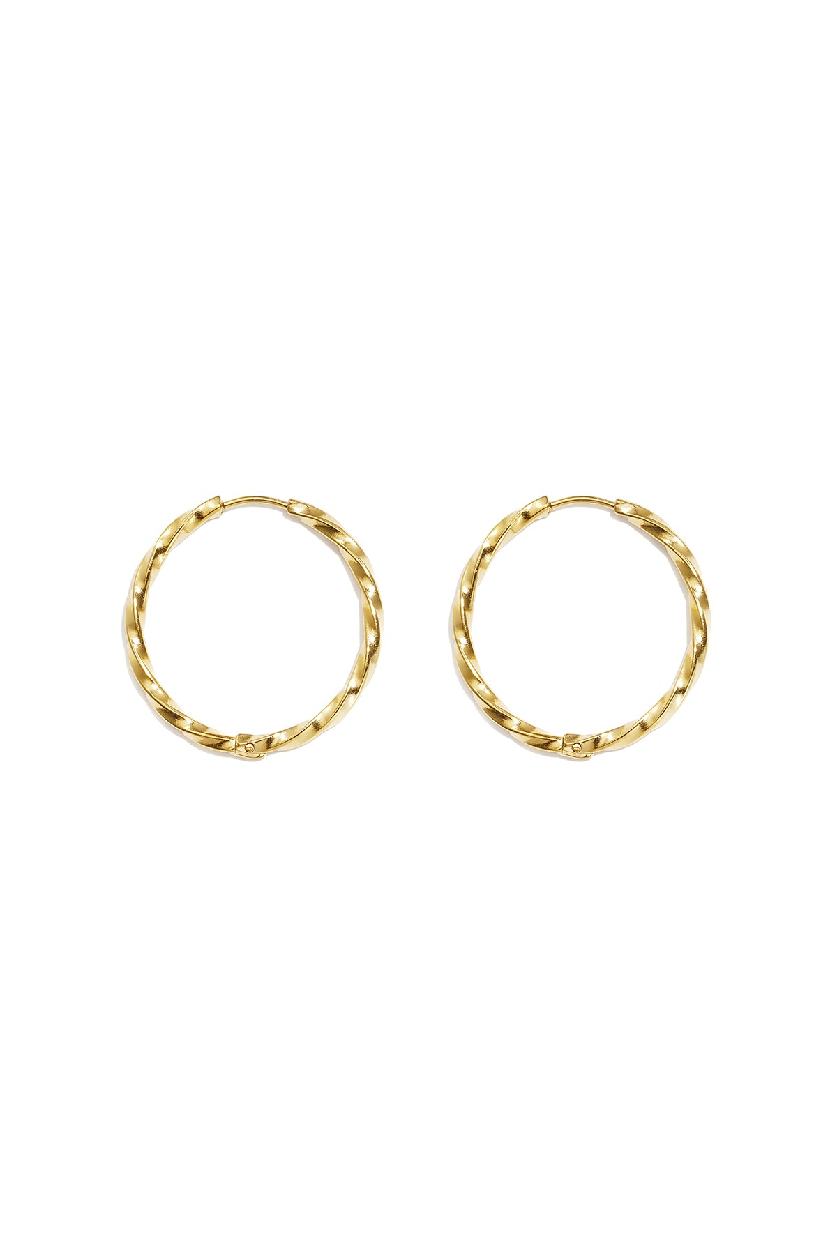 Boucles d'oreilles rondes en acier inoxydable, collection Daily Simple, bijoux pour femmes