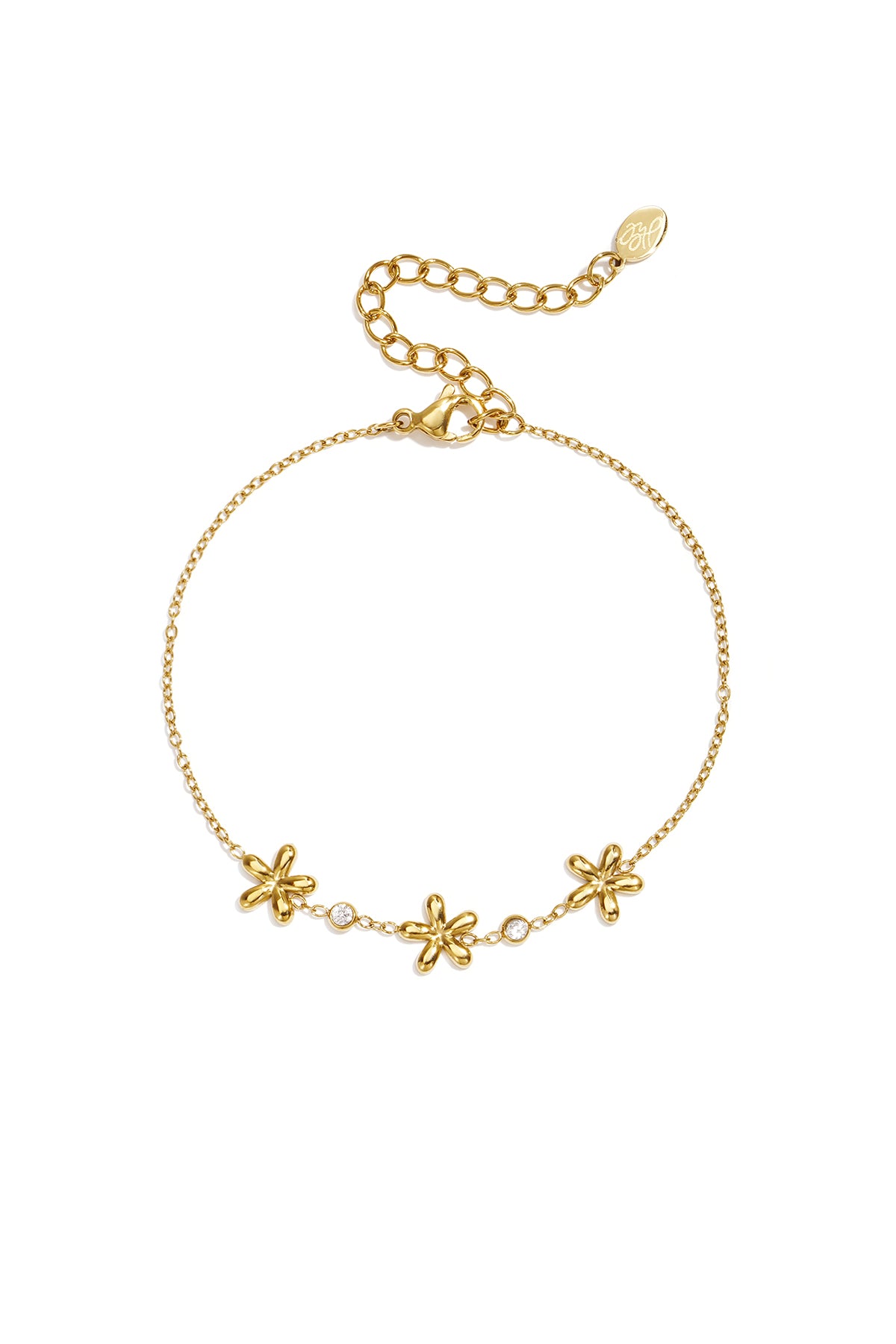 Bracelets à breloques en acier inoxydable, motif floral, collection Daily Simple, bijoux pour femmes