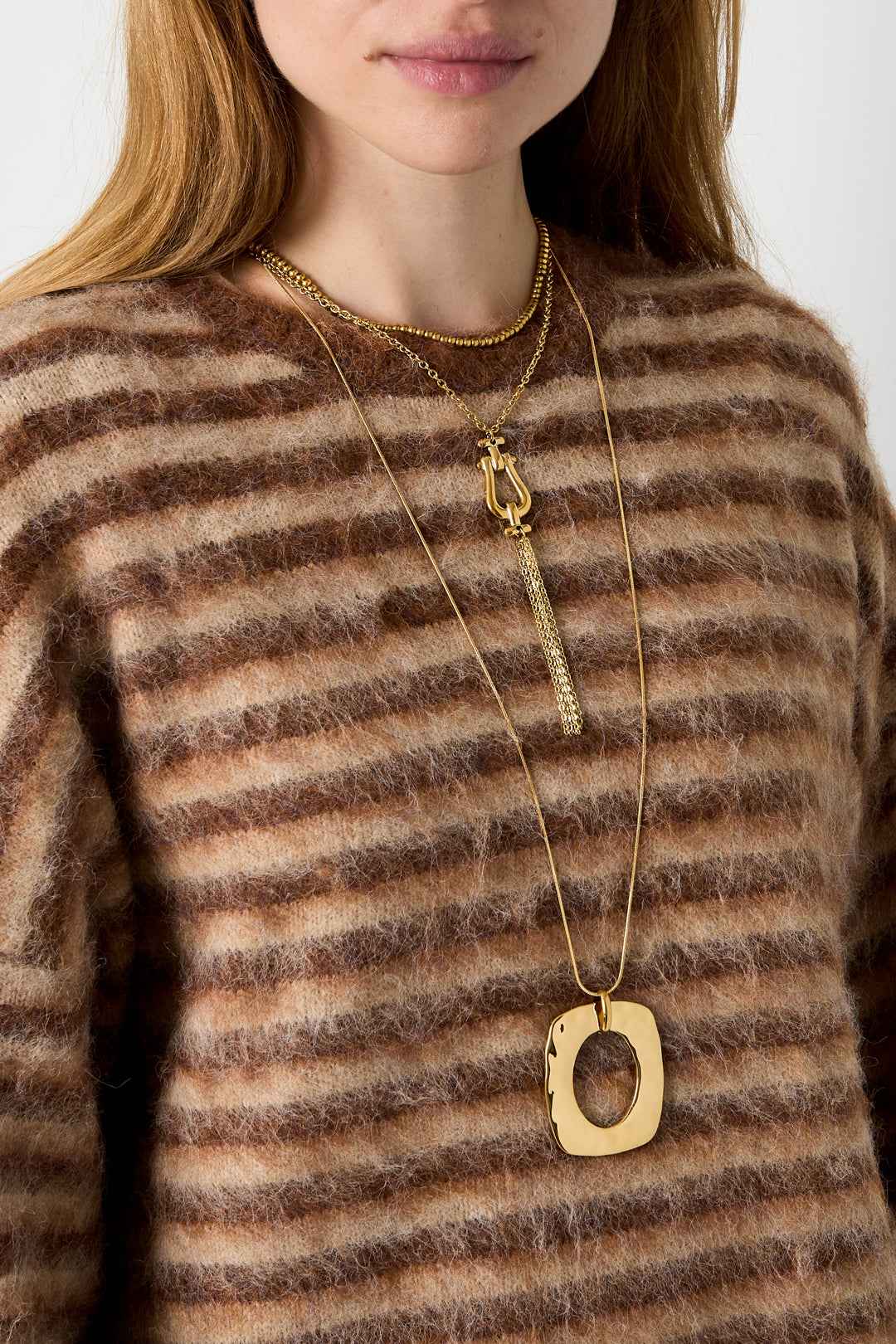 Collier Long Géométriqueaudace Minimaliste & -  - Bijoumani
