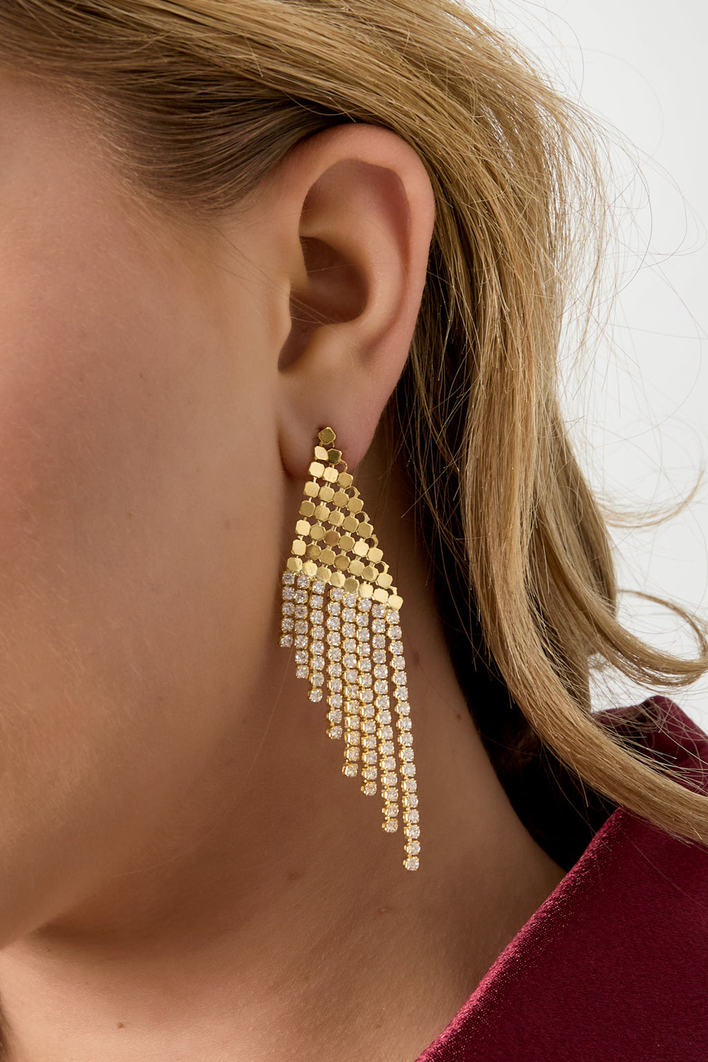 Boucles d'oreilles pendantes en cuivre, style géométrique, décontracté, Noël, série simple, bijoux pour femmes