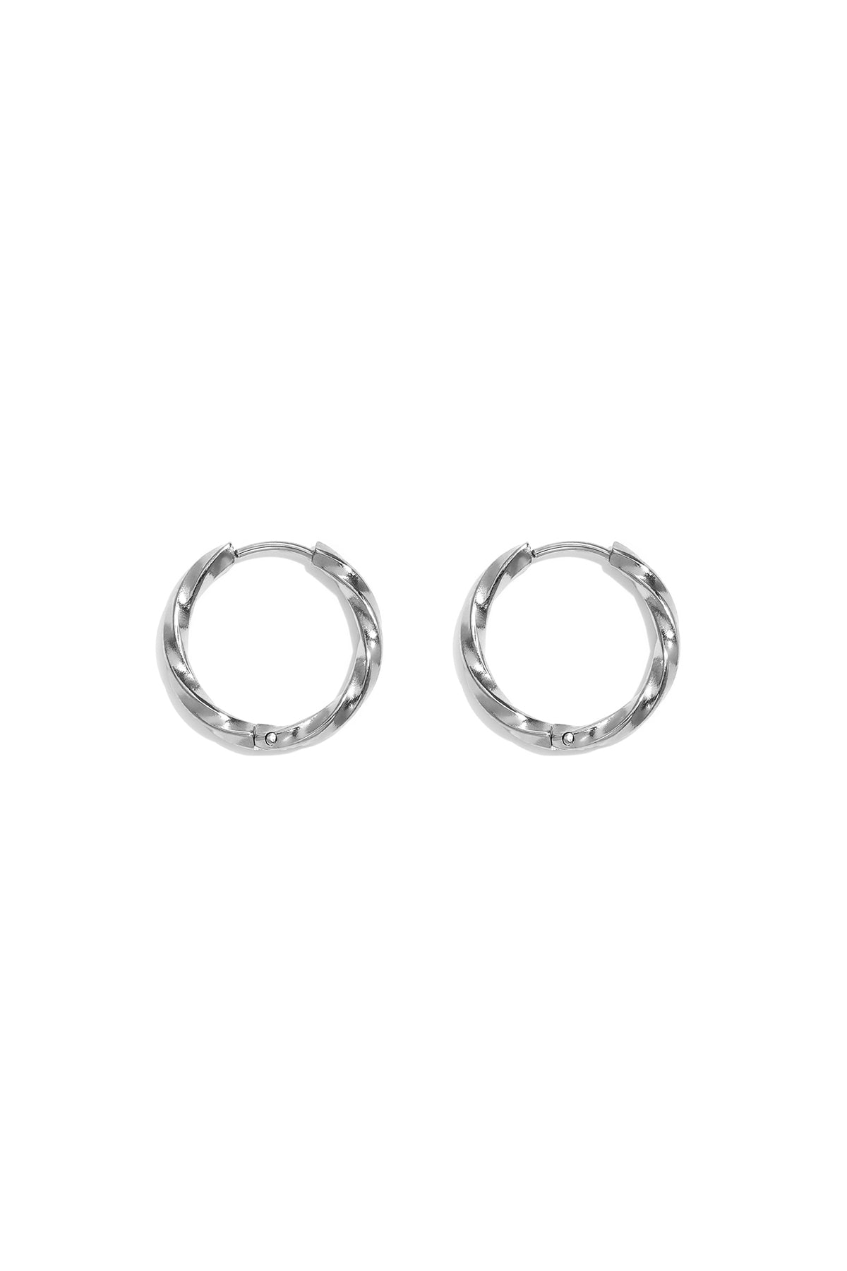 Boucles d'oreilles rondes en acier inoxydable, collection Daily Simple, bijoux pour femmes