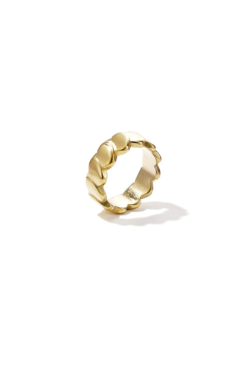Bague imposante en forme de cœur acier inoxydable