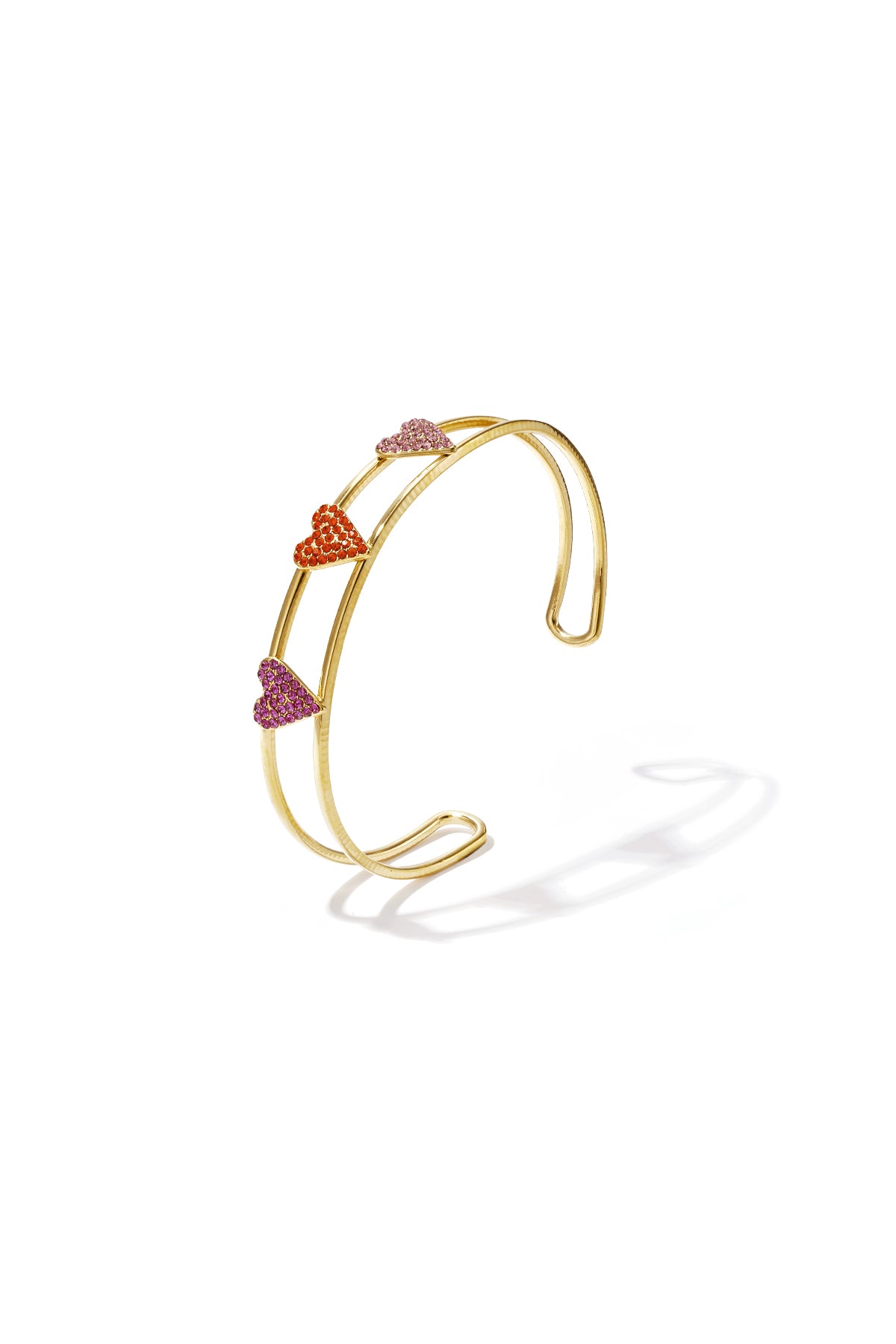 Bracelet orné de cœurs en strass
