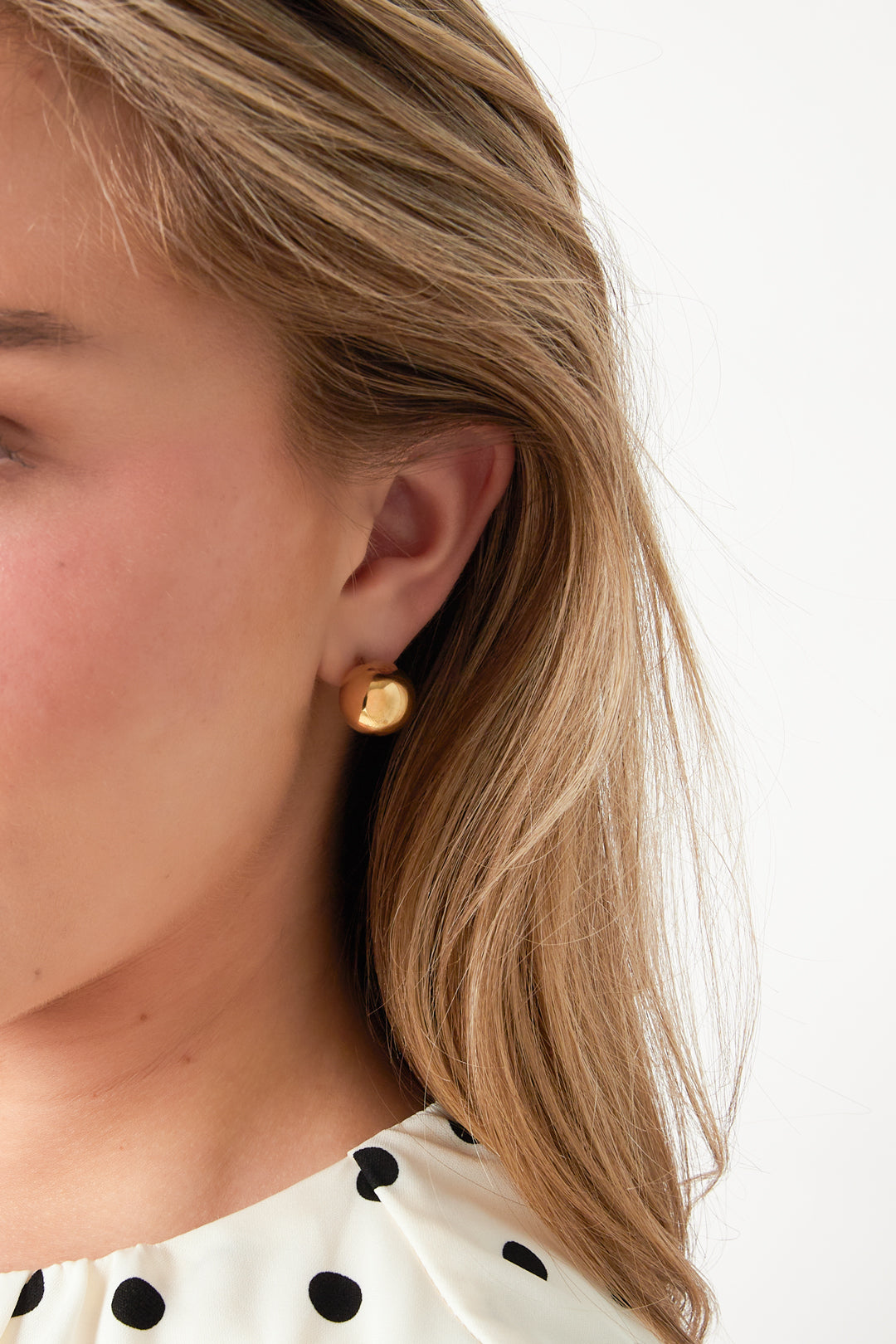 Boucles d'oreilles sphériques acier inoxydable