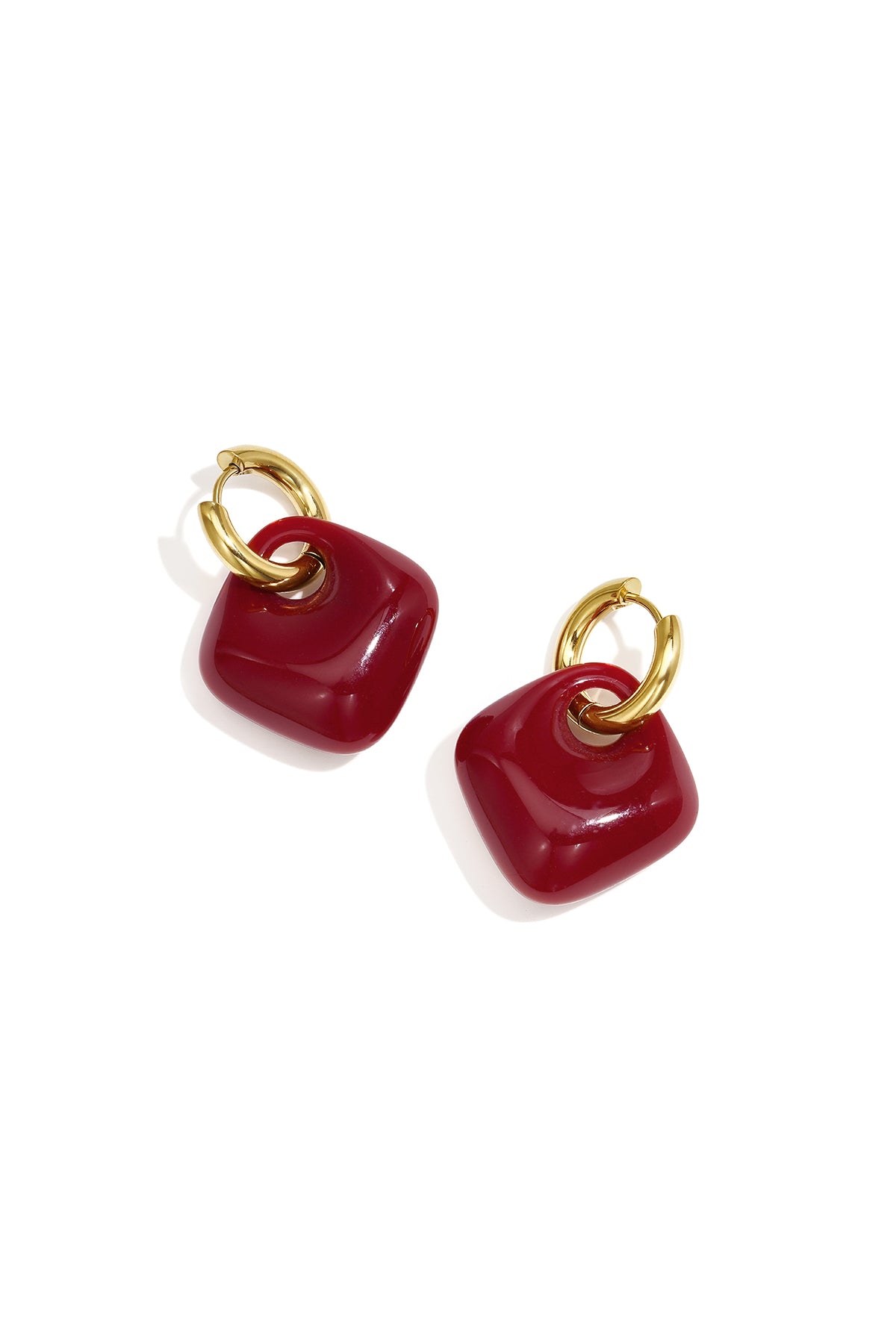 Boucles d'oreilles pendantes en acier inoxydable, forme géométrique, collection simple pour le quotidien, bijoux pour femmes