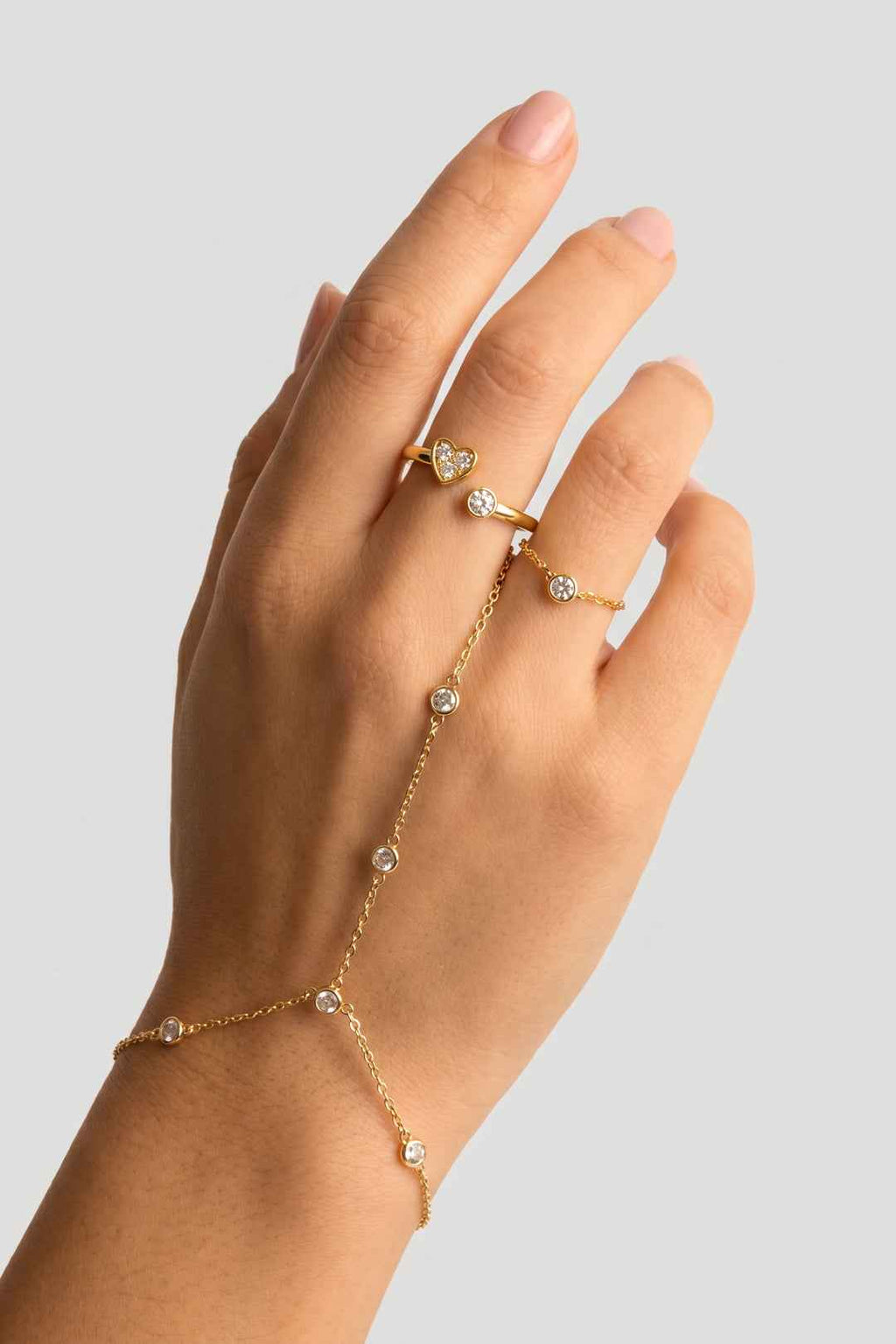 Bague Cœur & Strass Ajustable - Détail Brillant & Style Féminin Femme