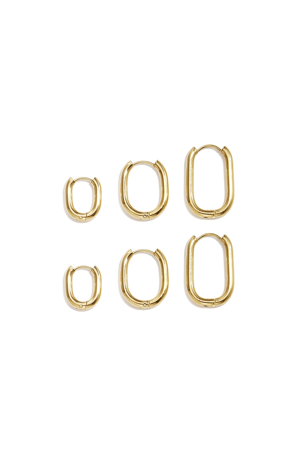 Boucles d'oreilles en acier inoxydable, forme géométrique