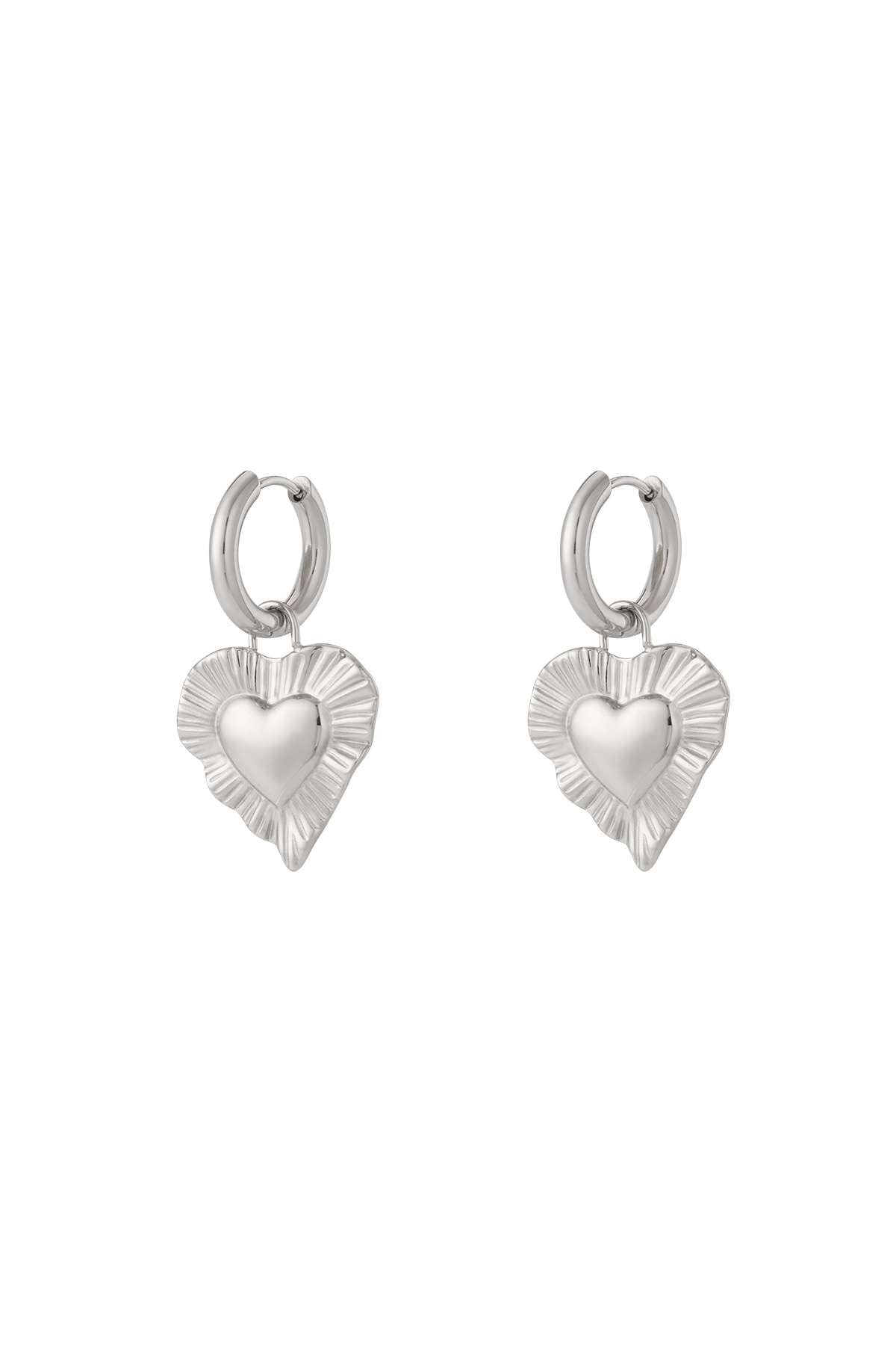 Boucles d'oreilles coeur rayonnant