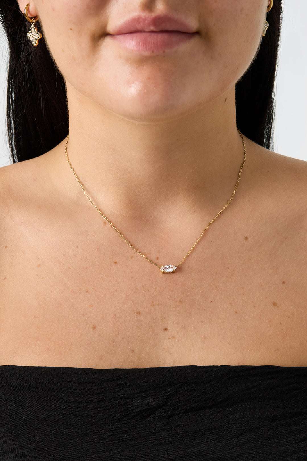 Colliers pendentifs en acier inoxydable, forme elliptique