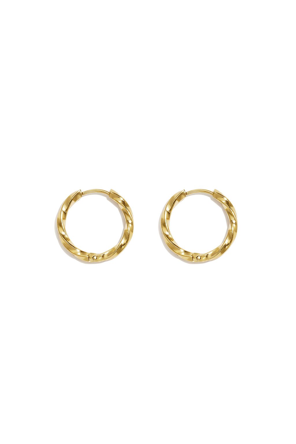 Boucles d'oreilles rondes en acier inoxydable, collection Daily Simple, bijoux pour femmes