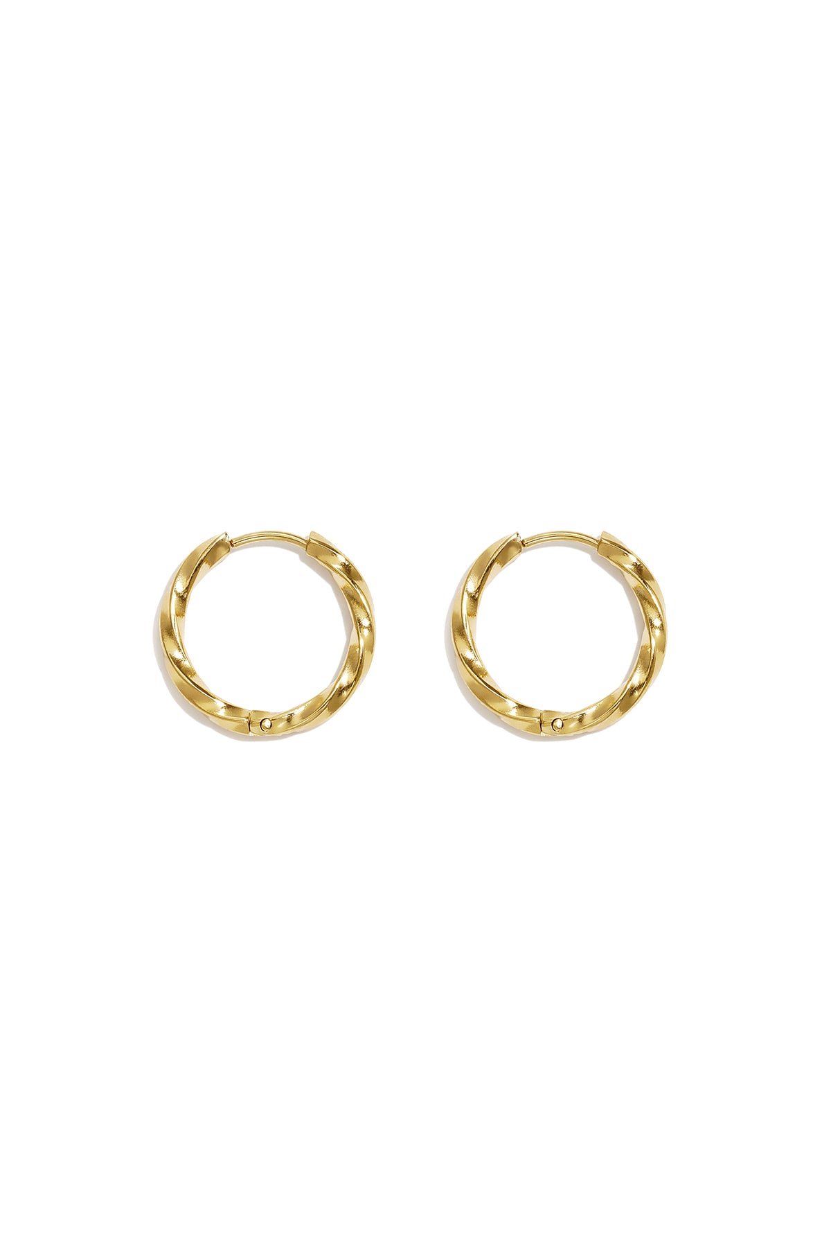 Boucles d'oreilles rondes en acier inoxydable, collection Daily Simple, bijoux pour femmes