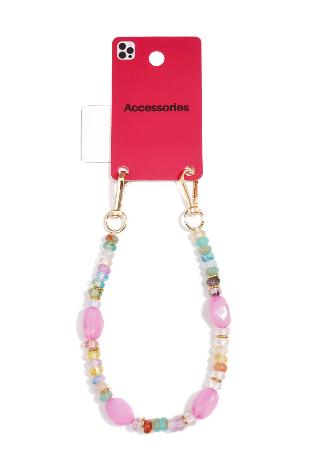 Chaîne de téléphone en perles acryliques simples, accessoires du quotidien