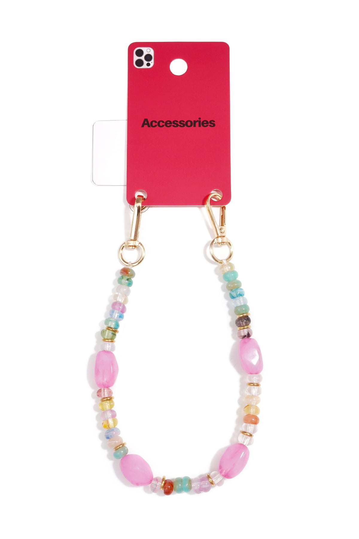 Chaîne de téléphone en perles acryliques simples, accessoires du quotidien