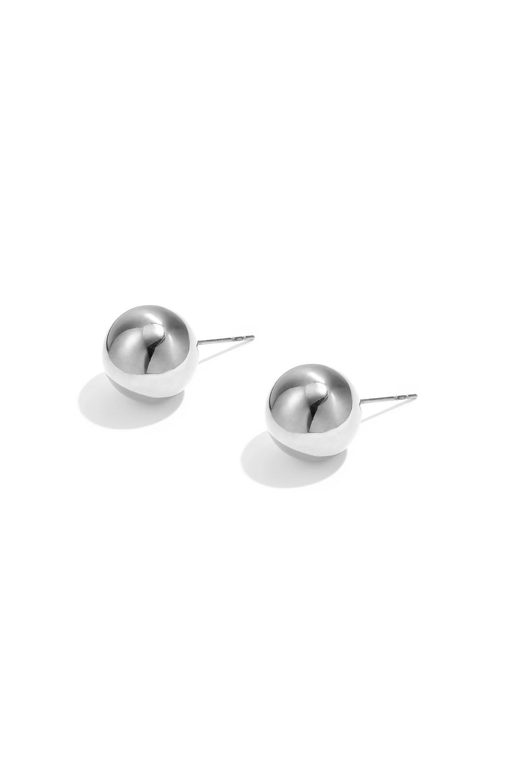 Boucles d'oreilles sphériques acier inoxydable