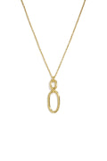 Collier Pendentif Ellipsesophistication Épurée & - Doré - Bijoumani