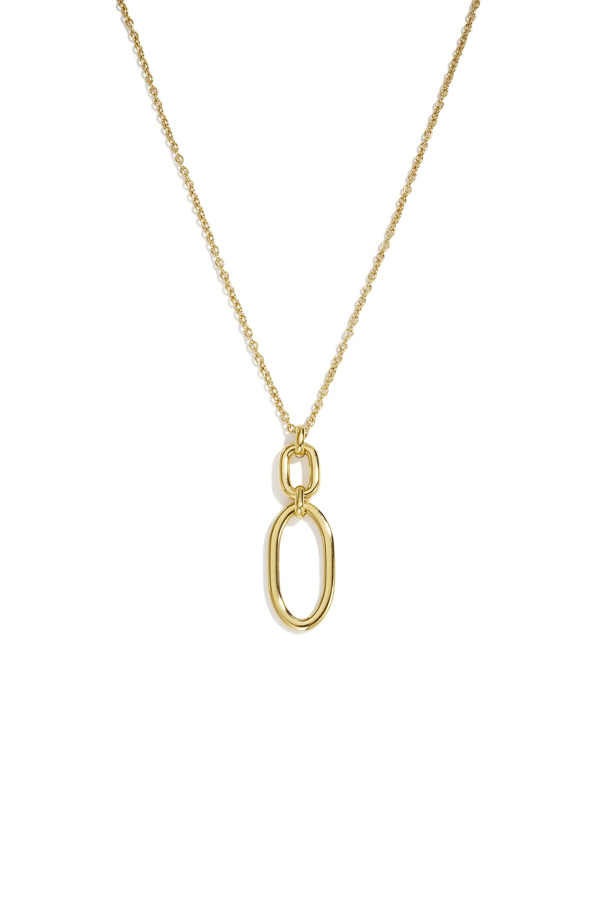 Collier Pendentif Ellipsesophistication Épurée & - Doré - Bijoumani