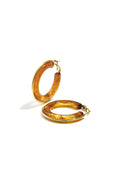 Boucles d'oreilles créoles en résine, forme irrégulière, collection Simple Daily Simple, bijoux pour femmes