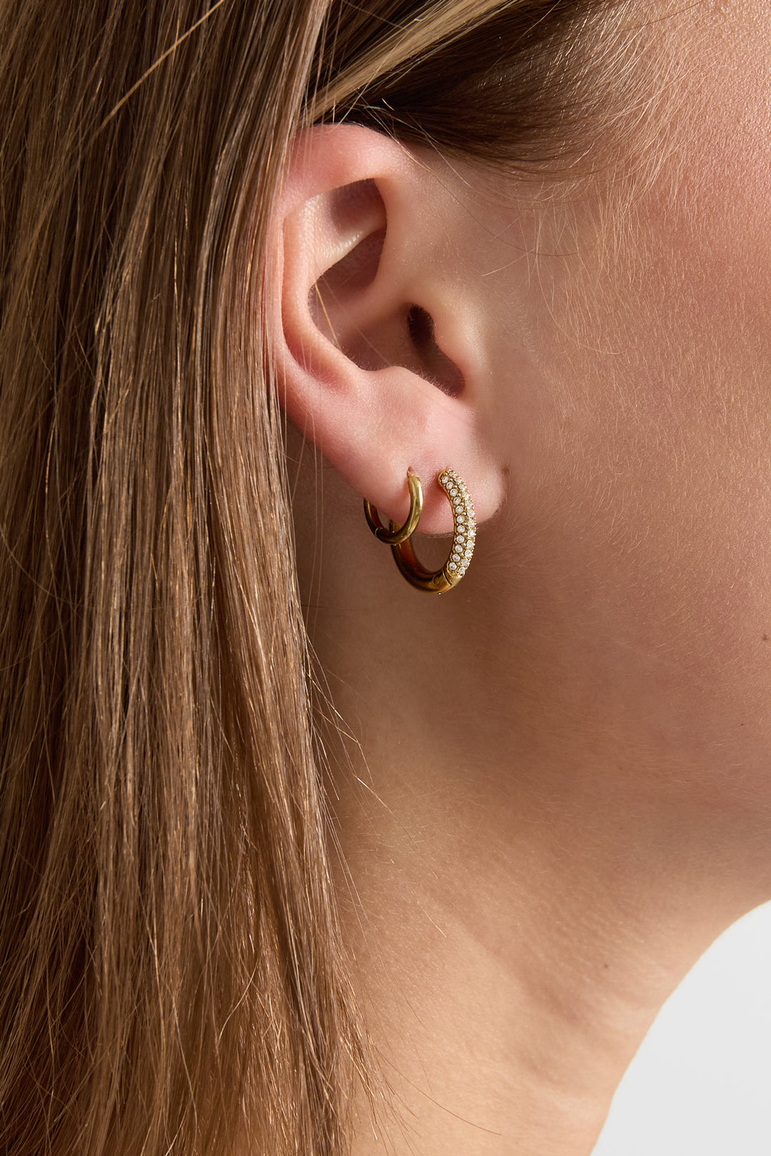 Boucles d'oreilles créoles en acier inoxydable,