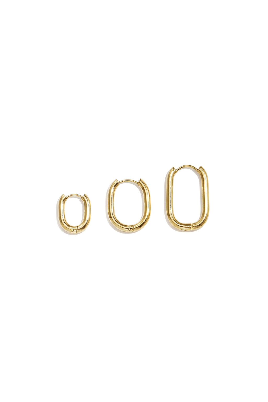 Boucles d'oreilles en acier inoxydable, forme géométrique