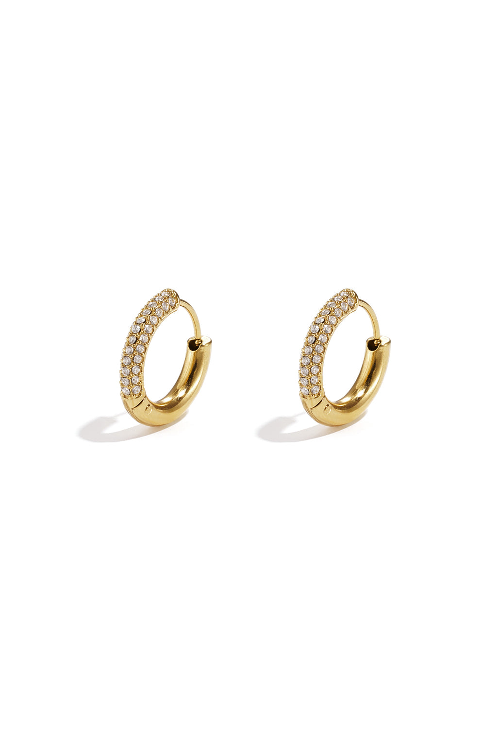 Boucles d'oreilles créoles en acier inoxydable,