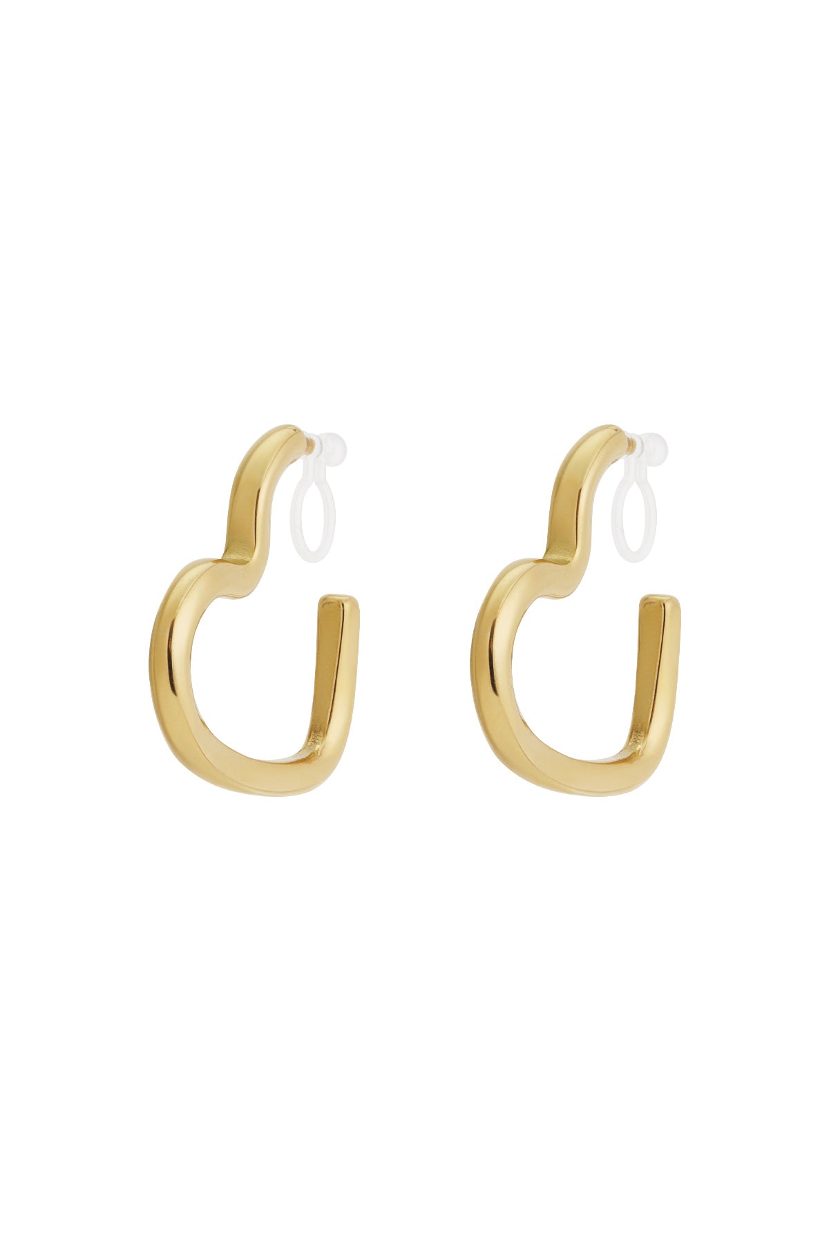 Boucle d'oreille à clip en forme de cœur