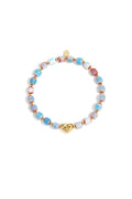 Bracelet de Perles avec Centre Cœur - Acier Inoxydable Romantique & Doux Femme - Bijoumani