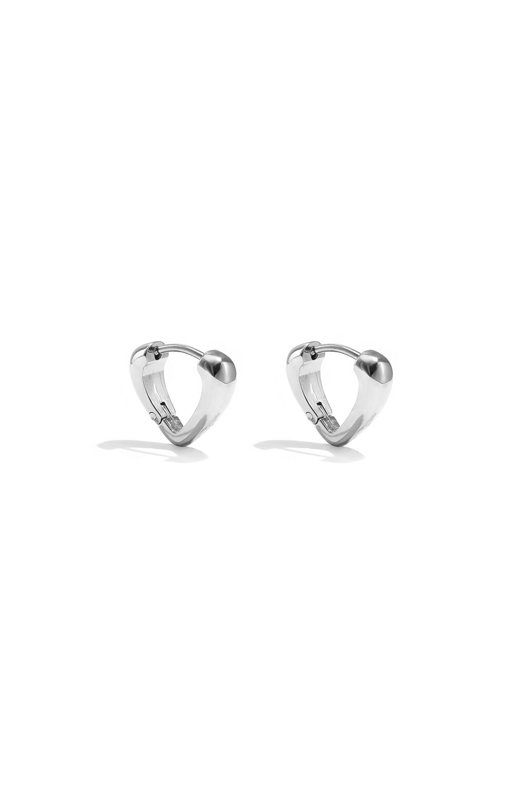 Boucles d'oreilles créoles en acier inoxydable, style cœur, collection Daily Simple, bijoux pour femmes