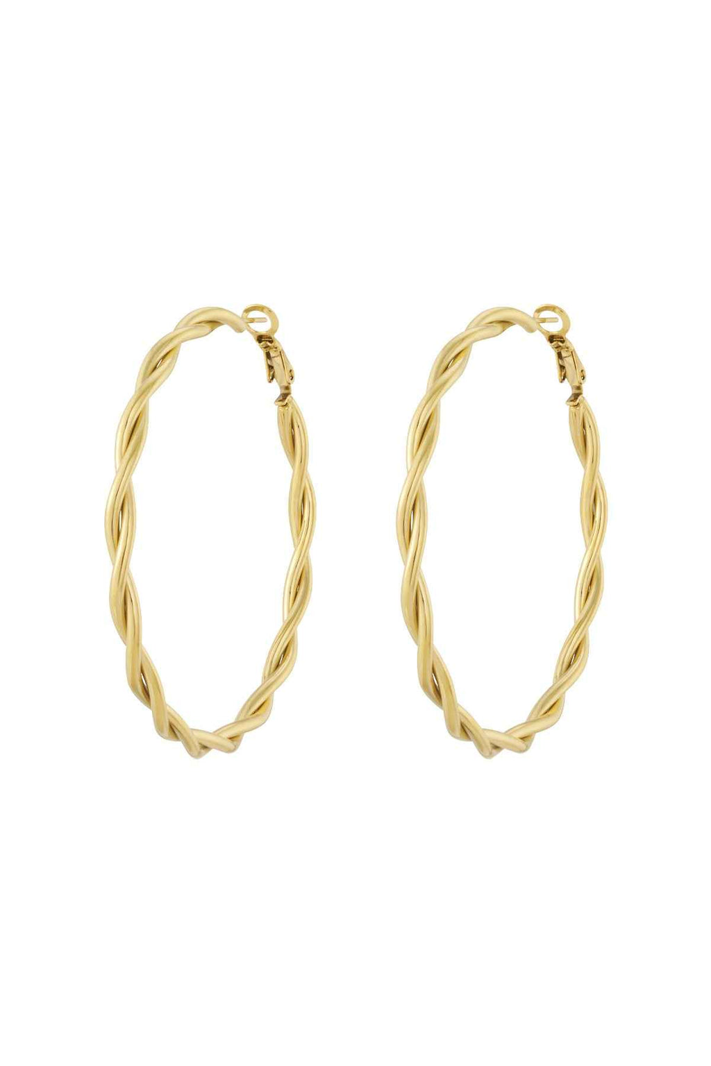 Boucles d'oreilles créoles torsadées