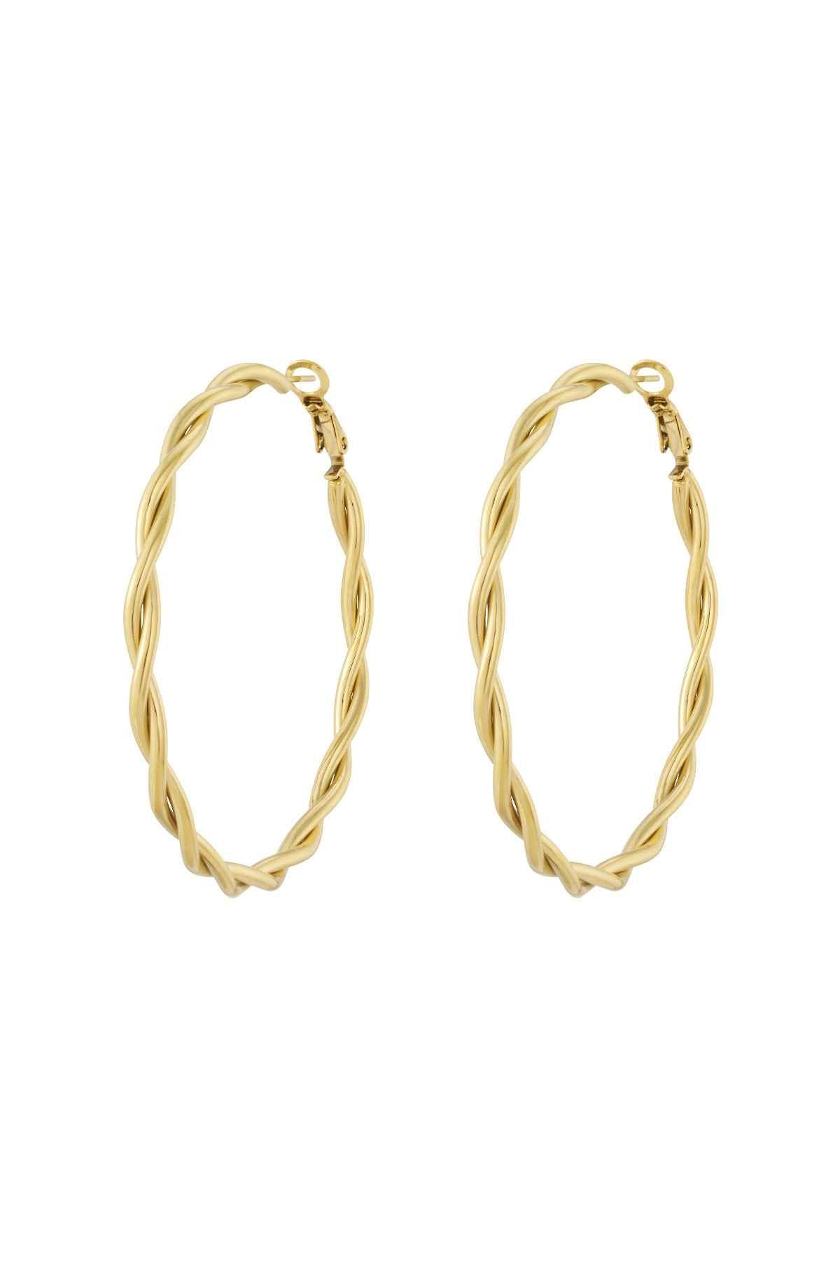 Boucles d'oreilles créoles torsadées