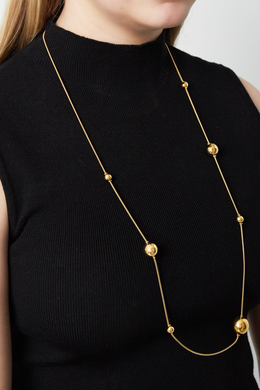 Collier long de perles