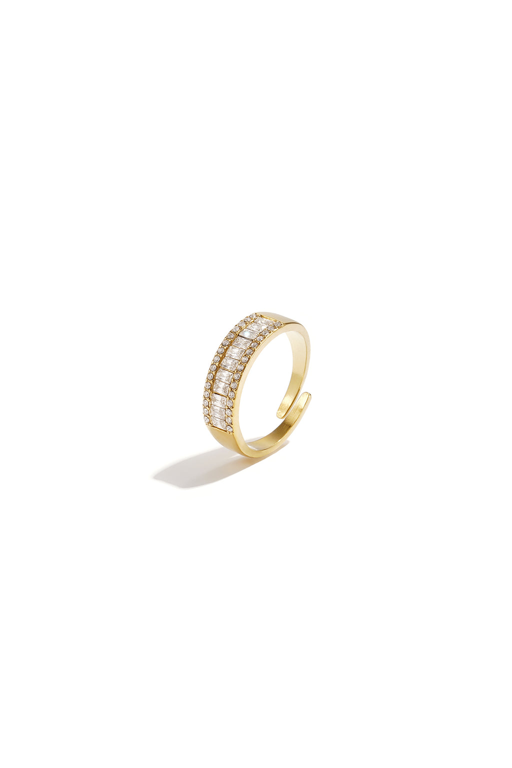 Bague ajustable ornée de strass