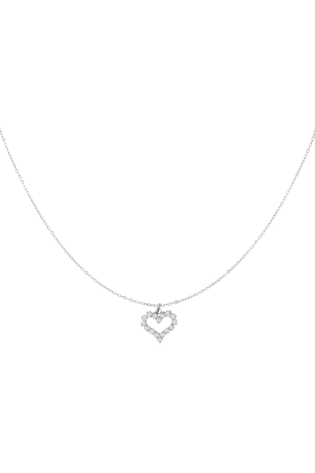 Collier coeur en strass