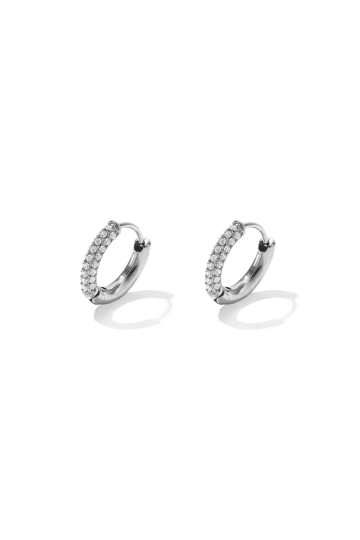 Boucles d'oreilles créoles en acier inoxydable,