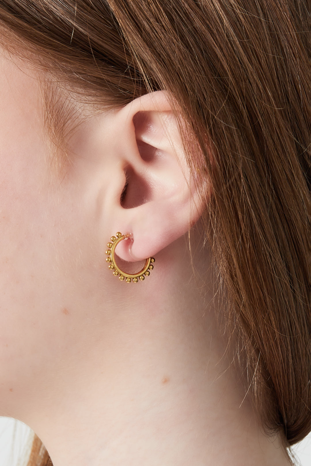 Boucles d'oreilles à clip en forme d'anneau audacieux