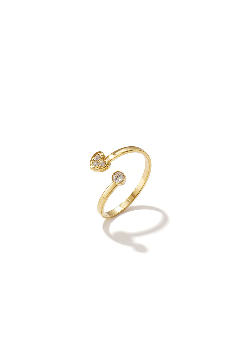 Bague Cœur & Strass Ajustable - Détail Brillant & Style Féminin Femme - Bijoumani
