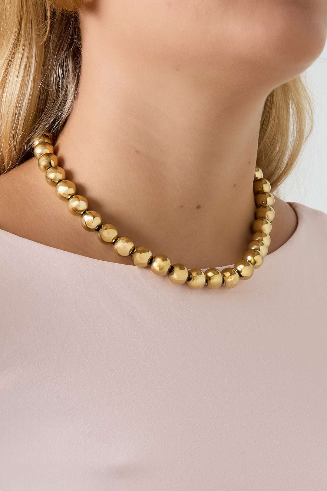 Collier de perles creuses - 12 mm