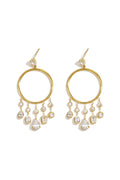 Boucles d'oreilles pendantes en acier inoxydable, style goutte, élégantes et luxueuses, collection pour femmes.